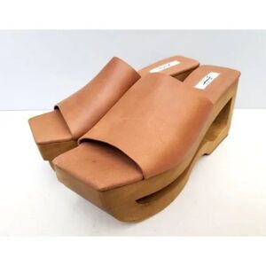 ZIGI Ketrin 90s Chunky Platform Sandals Size 7 Brown Leather Retro Y2K Sandals